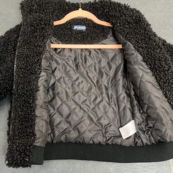 Minilli Girls Sherpa Jacket black size 8 - Picture 6 of 8
